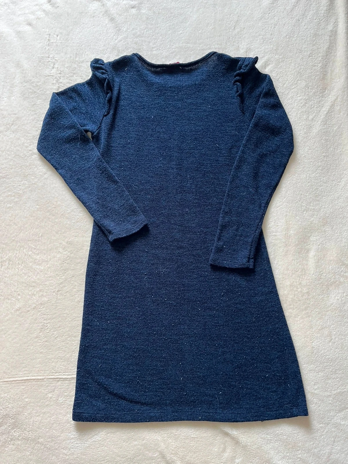 vestido de malha para menina azul com mensagem estilosa 12 anos 💙 – photo 3